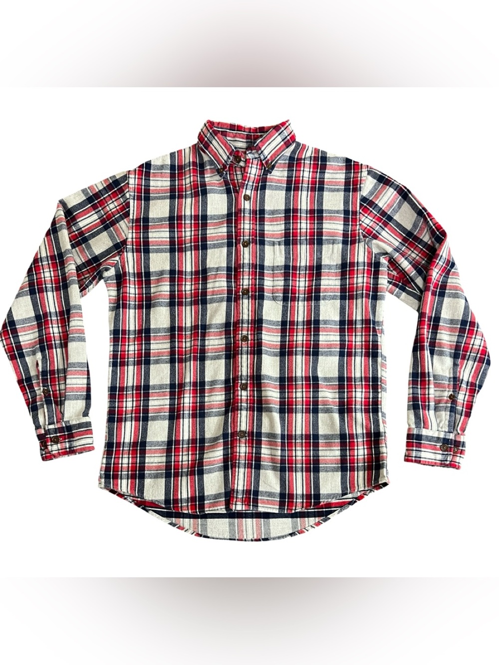 Men's S NWOT brushed cotton Plaid flannel Button-Down Shirt